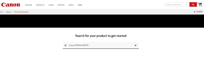 Search Canon PIXMA MX870 Driver