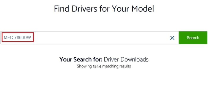 Type Brother MFC-7860DW into search box