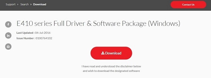 Download E410 series Full Driver & Software Package