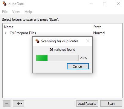 Scan the Duplicate Files