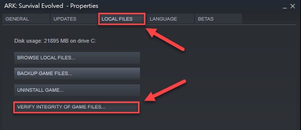 Click on VERIFY INTEGRITY OF GAME FILES in Local Files Tab