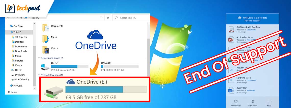 Microsoft to stop OneDrive Desktop app Support for Windows 7, 8 and 8.1