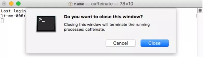 Confirmation to Close Terminal App