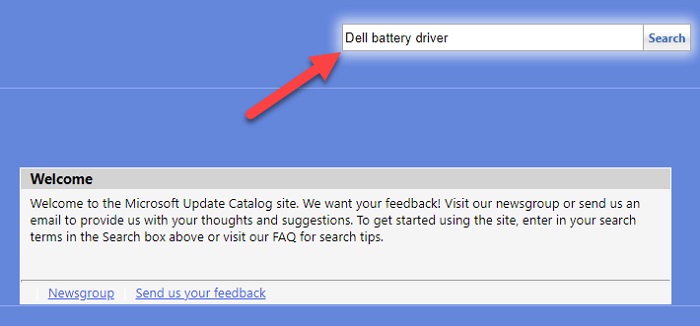 Type your laptop’s name followed by battery driver