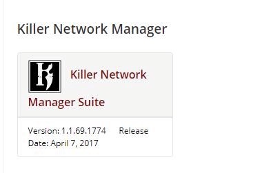 Choose Killer Network Manager suite