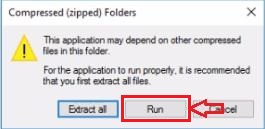 Click on Run for Install Rollo Printer Driver File