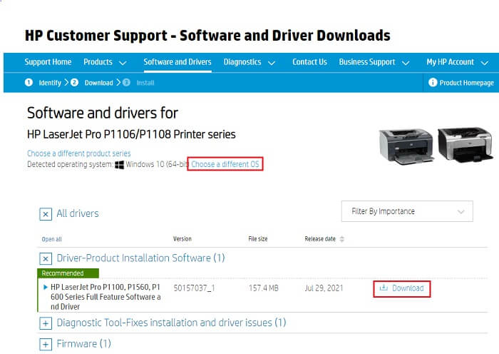 Download  Install and Update HP LaserJet P1108 Printer Driver - 54