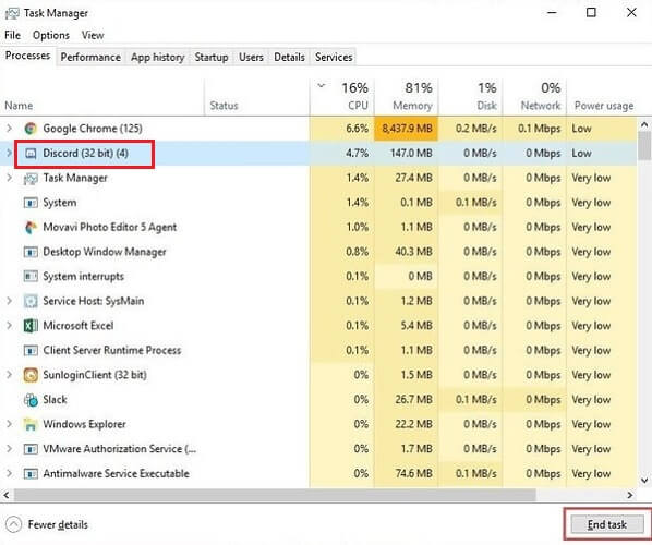 End Task Discord Application from Task Manager
