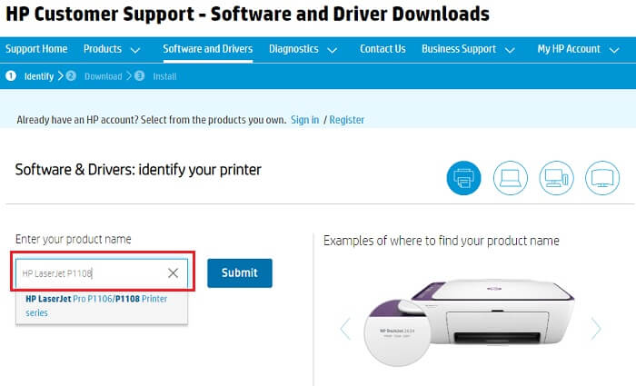 Download  Install and Update HP LaserJet P1108 Printer Driver - 39