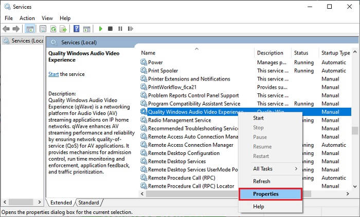Quality Windows Audio Video Experience - Properties