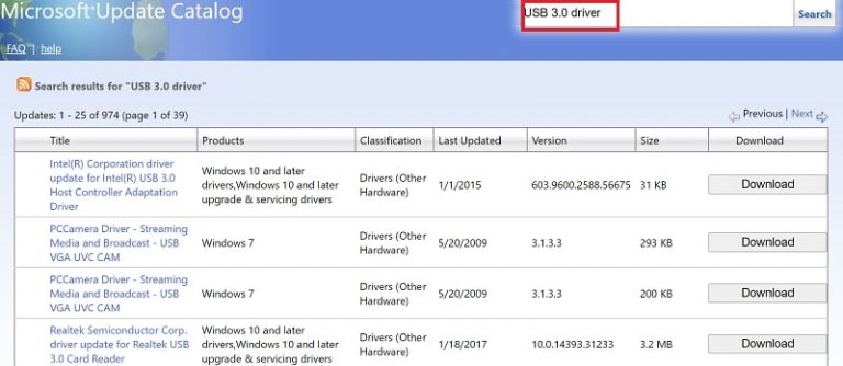 intel usb 3.0 driver windows 10 download
