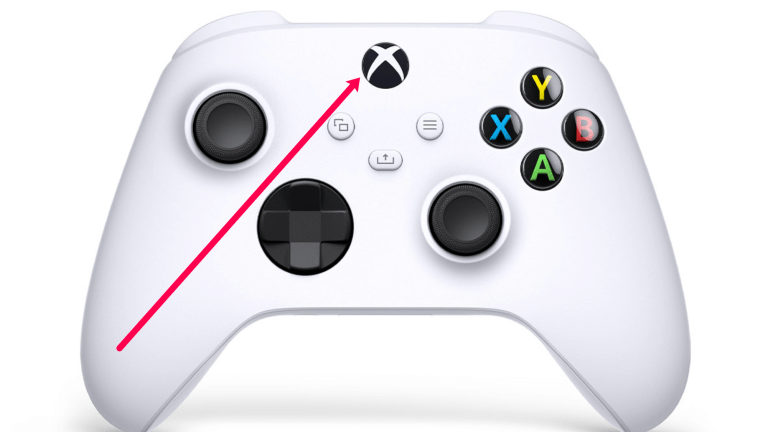 Xbox button of the controller