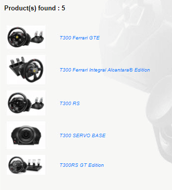 Choose the right product that from thrustmaster