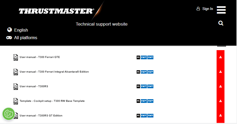 Thrustmaster T300 Drivers Download