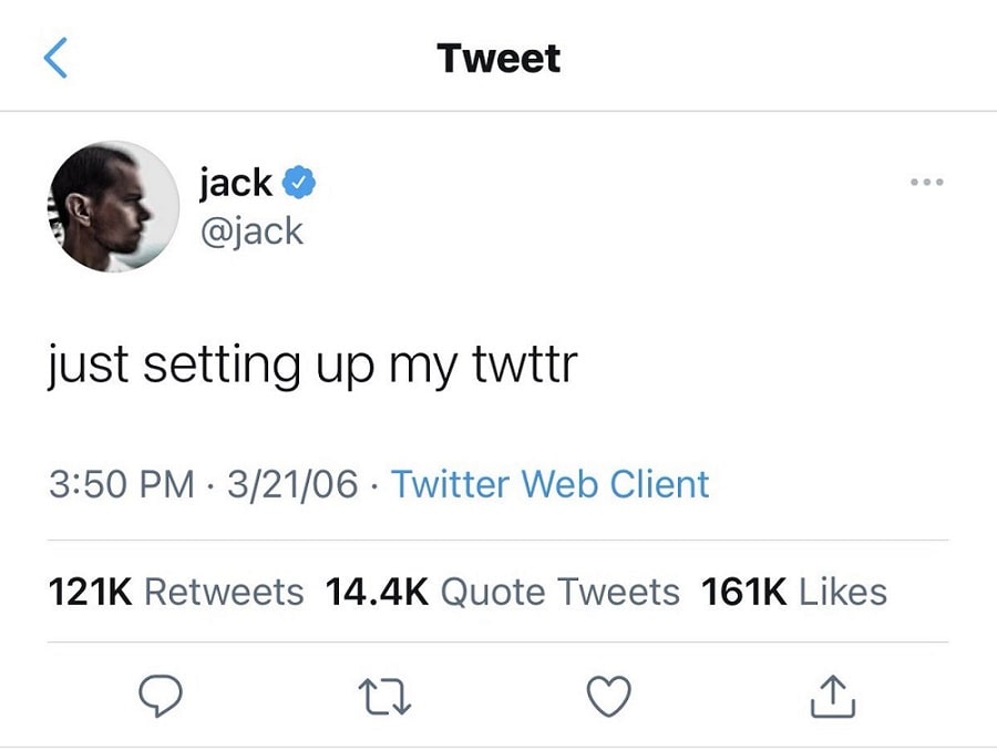 NFT of Jack Dorsey’s tweet