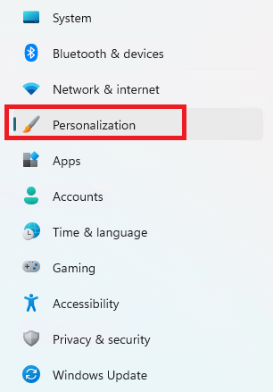 Personalization in windows 11