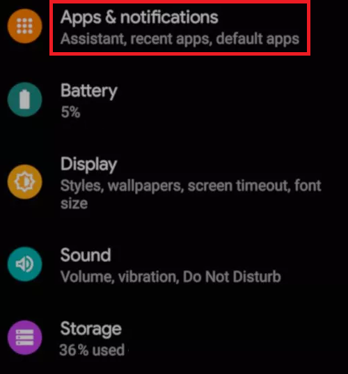 Apps & Notifications