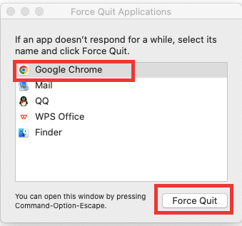 Force Quit Programs on Mac