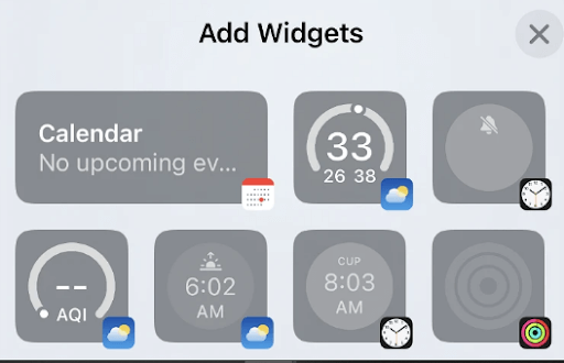 modify the widgets
