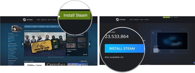 how to install steam on mac os