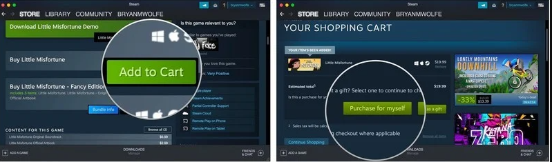 Add to Cart to purchase steam account