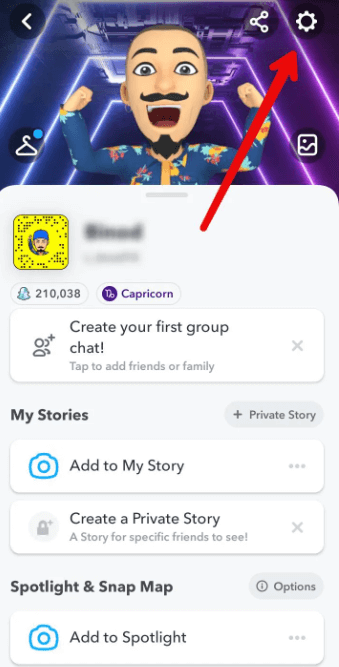 Enable your Snapchat Permission - Setting icon