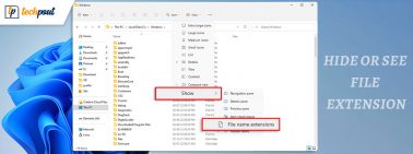 How to Hide or See File Extension in Windows 11