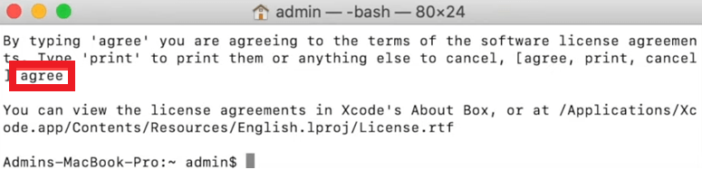 license for Xcode