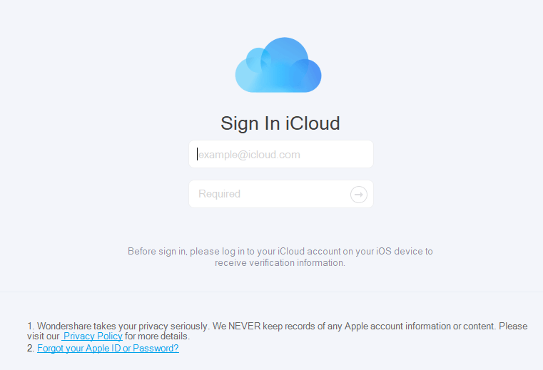 iCloud data transfer