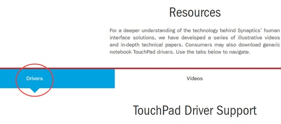 TouchPad Driver Support