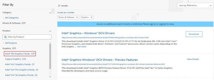 intel hd graphics 4000 driver for windows 10 64 bit