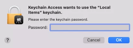 write your admin password