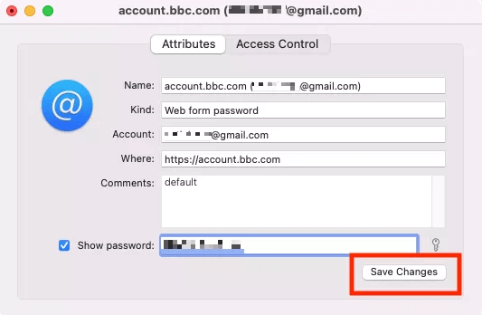 make edits or modifications to your password