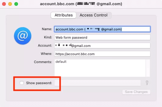 show password in macbook