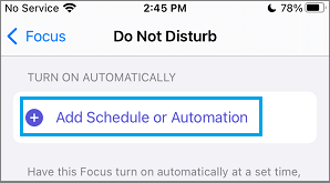 Add Schedule or Automation