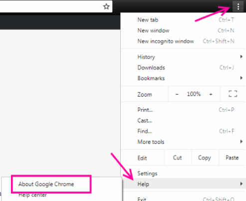 Help About Google Chrome