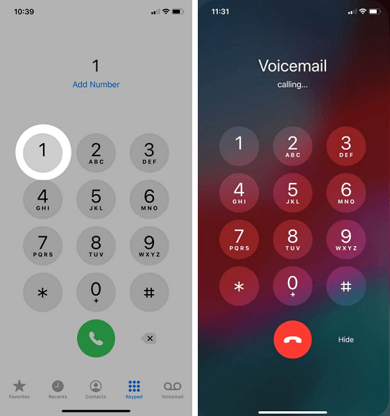 Call your voicemail