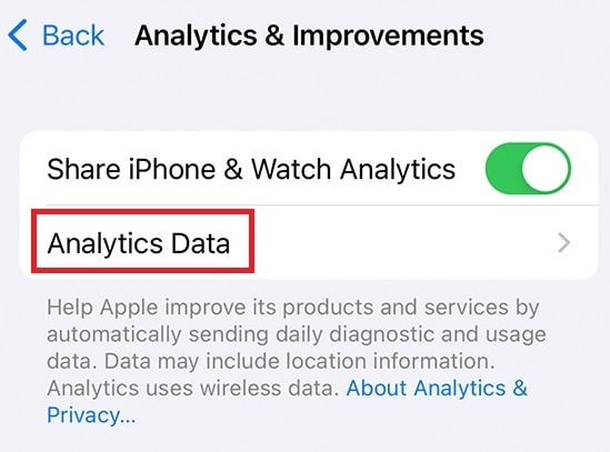 iphone Analytics Data and improvements