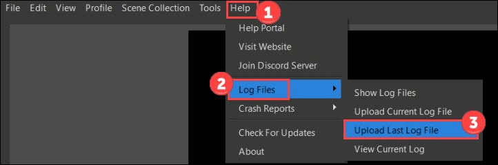 Upload Last Log file