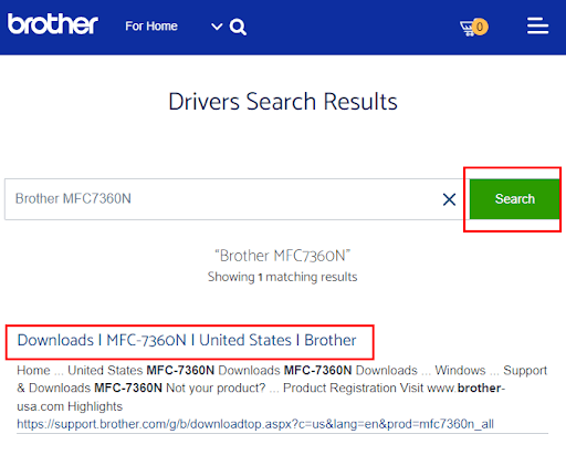 Search Brother MFC7360N