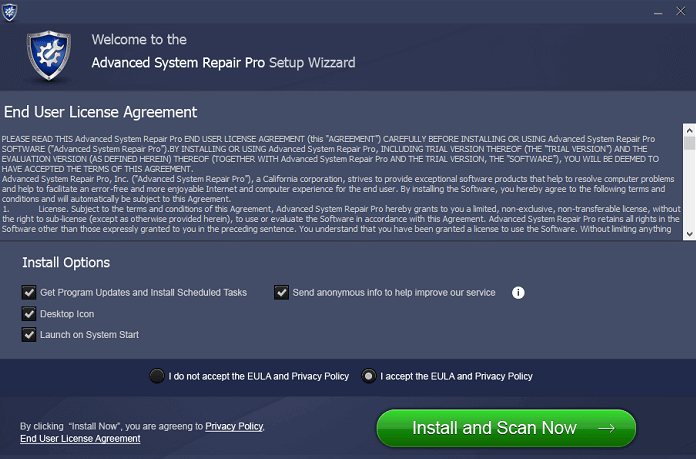 Advanced System Repair Pro - install