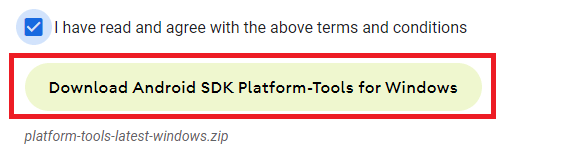 Download Android SDK Platform Tools for Windows