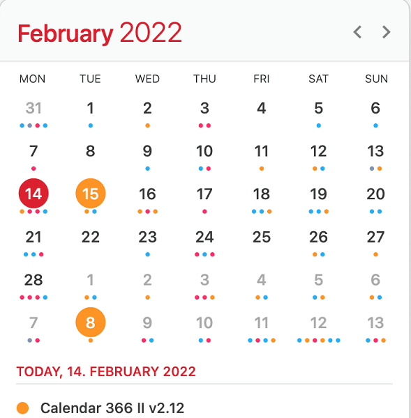 Calendar 366 II