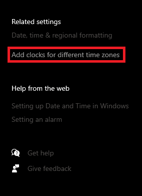 Add clocks for different time zones