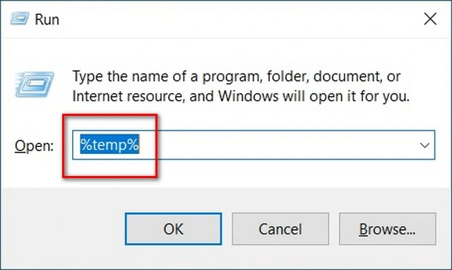 Input temp in the run box