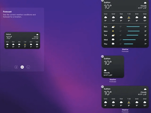 mac weather widget