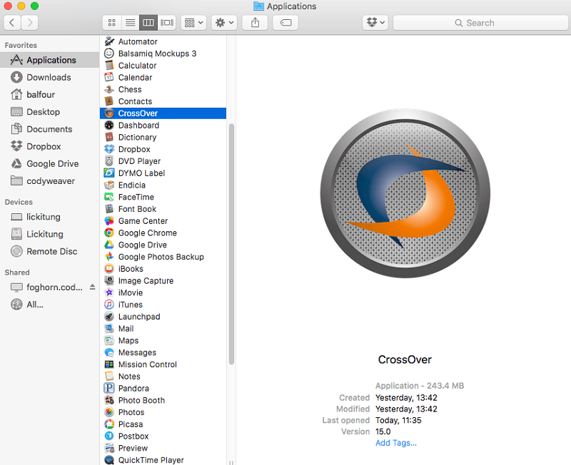 CrossOver- Windows PC Emulator for Mac