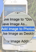 Select the image and hold until the Options Menu appears