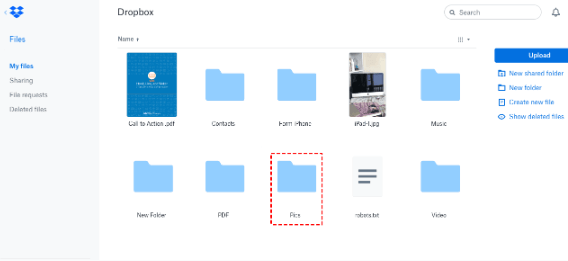 Identify the files or photos you wish to download