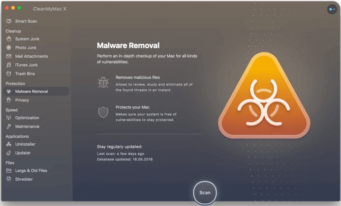CleanMyMacX - Malware Detector